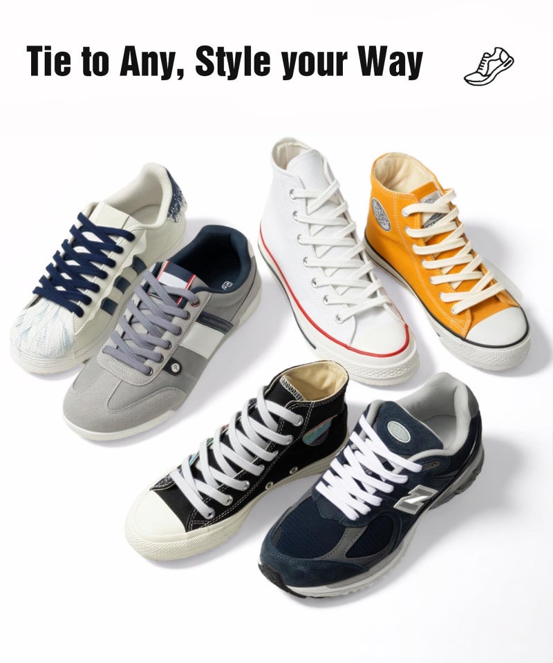 Handshop Wide Flat Athletic Shoelaces 5/16"(2 Pair) - Shoe Laces for Sneakers and Casual Shoes Replacements White 55 inch (140cm) - Image 5